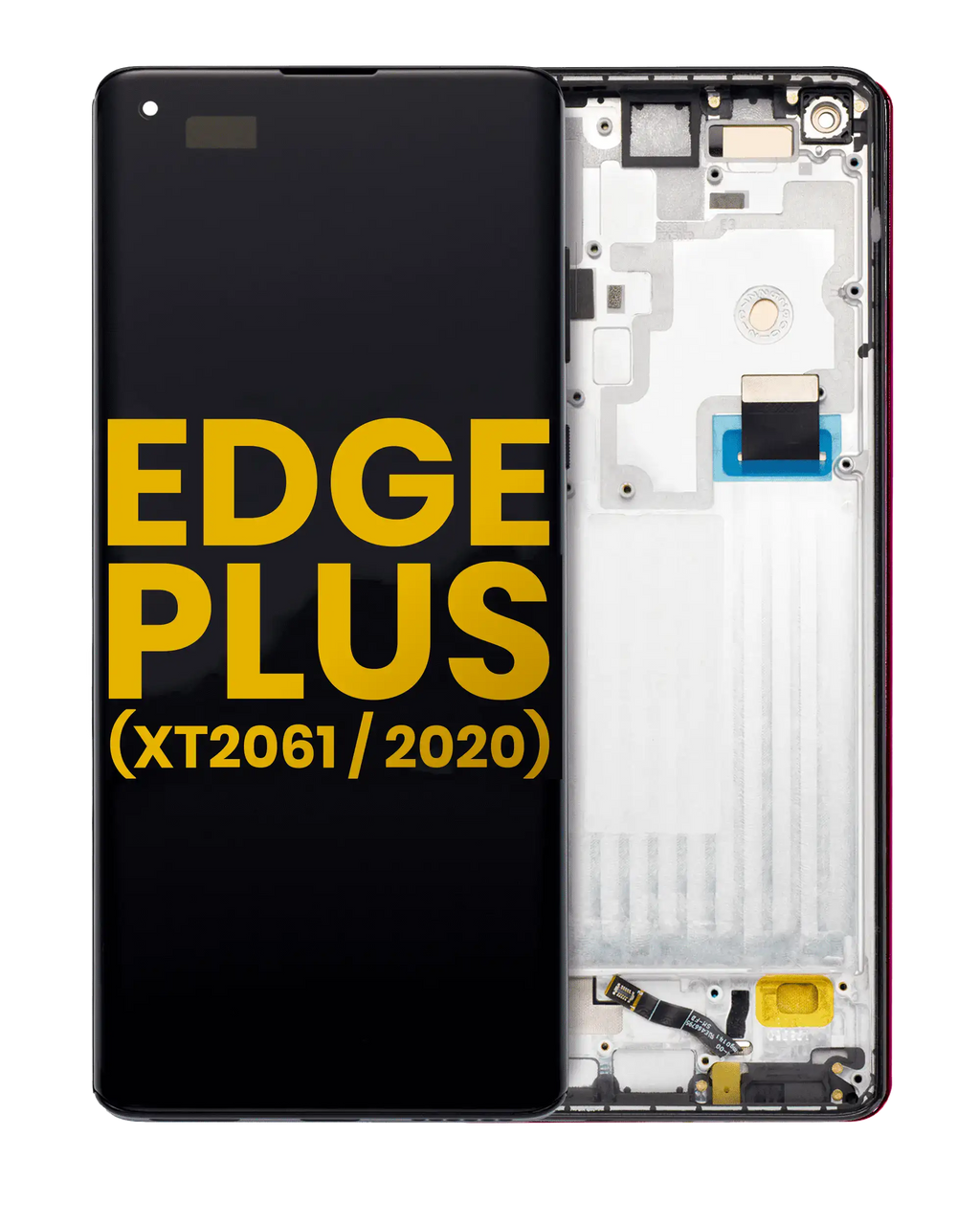 OLED-Display mit Rahmen für Motorola Moto Edge Plus - Schwarz - Refurbished