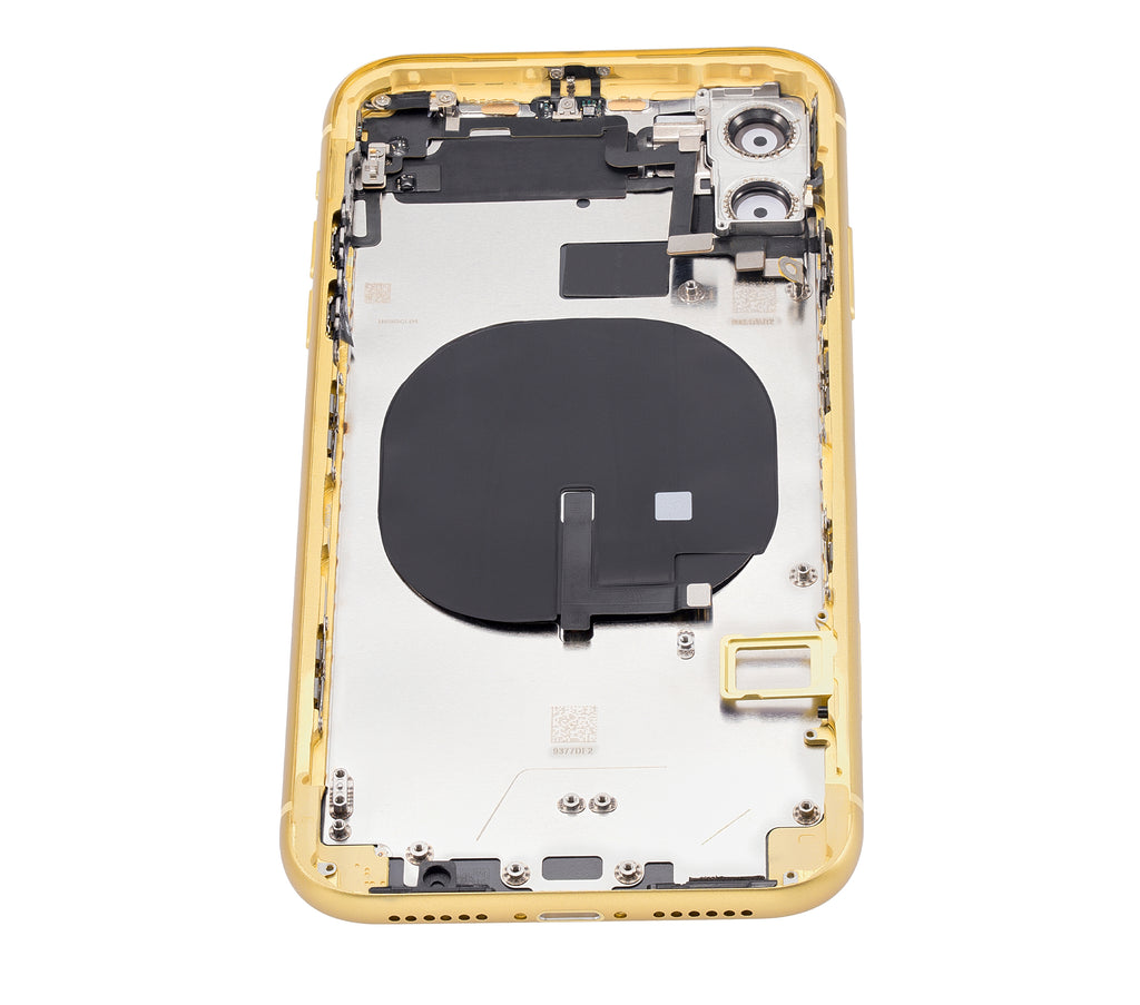 Backcover Rahmen mit Kleinteilen iPhone 11 Gelb Aftermarket Plus ohne Logo