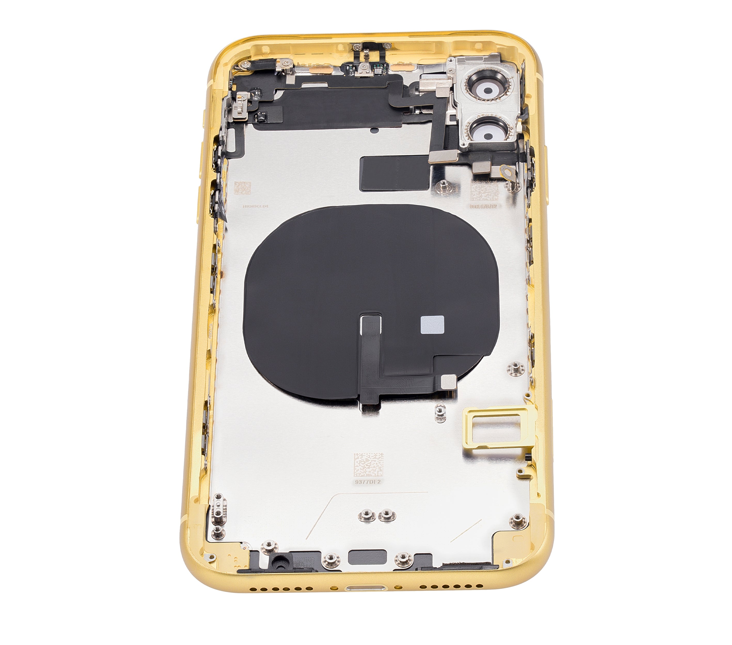 Backcover Rahmen mit Kleinteilen iPhone 11 Gelb Aftermarket Plus ohne Logo