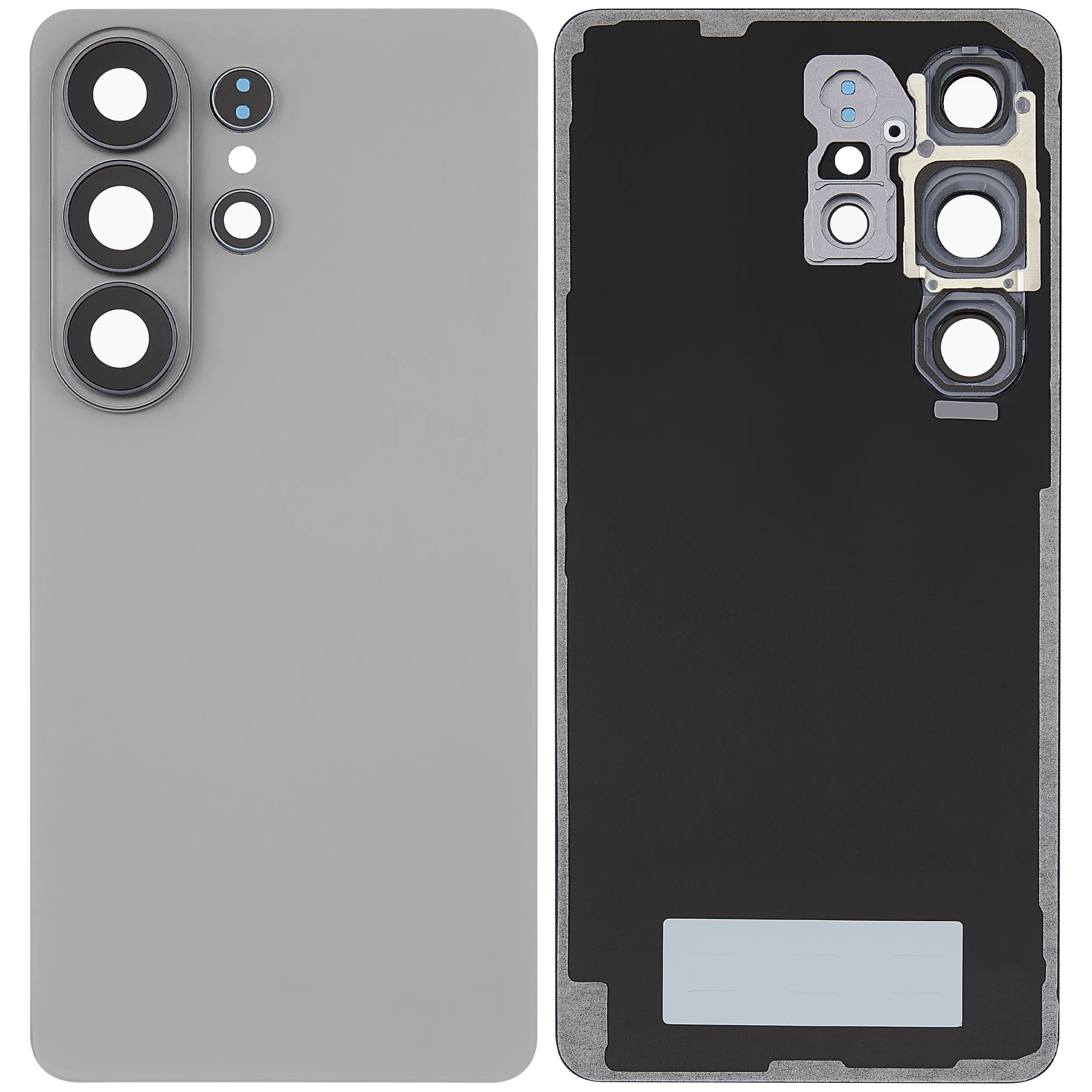 Backcover Glass mit Camera Lens für Samsung Galaxy S26 Ultra (Aftermarket Plus) (Silver Shadow)