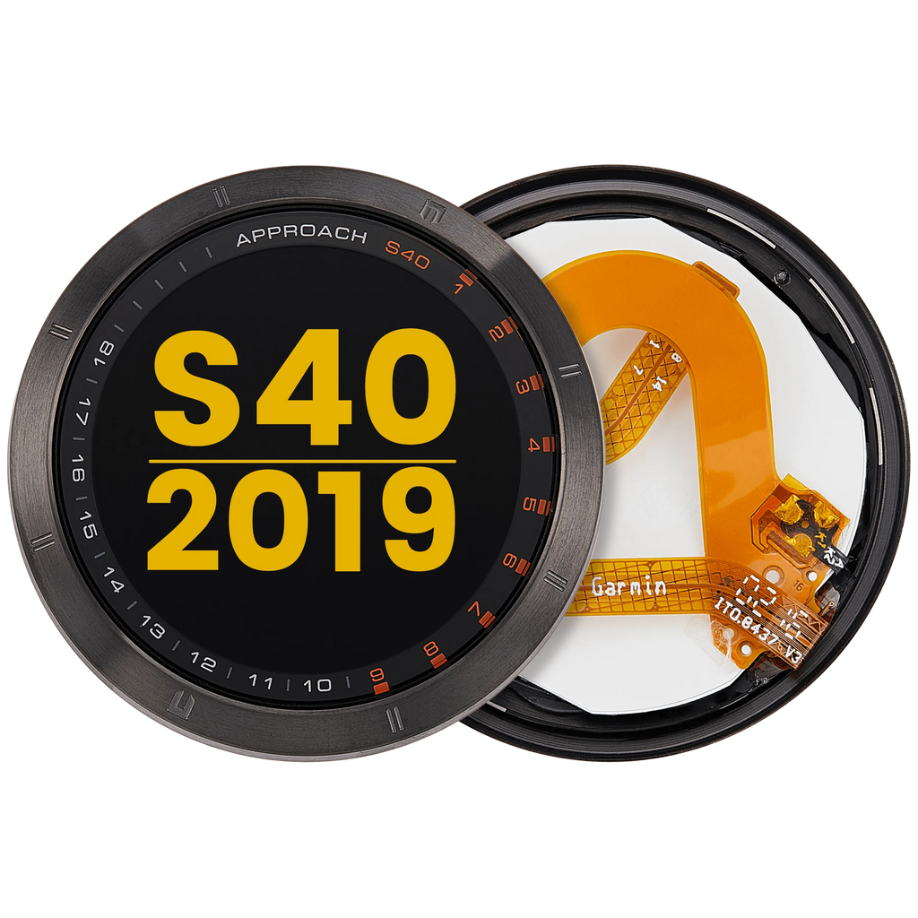 LCD-Display mit Rahmen für Garmin Approach S40 (2019) (Premium) (Schwarz)