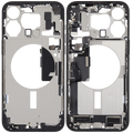 Midframe/Rahmen mit Ladebuchse Flex & Small Parts für iPhone 15 Pro Max (EU / Global Version) (gebrauchter OEM-Ausbau, Qualität C) (Schwarz Titanium)