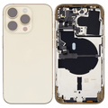 Backcover/Rahmen mit Small Parts für iPhone 14 Pro (EU / Global Version) (gebrauchter OEM-Ausbau, Qualität C) (Gold)
