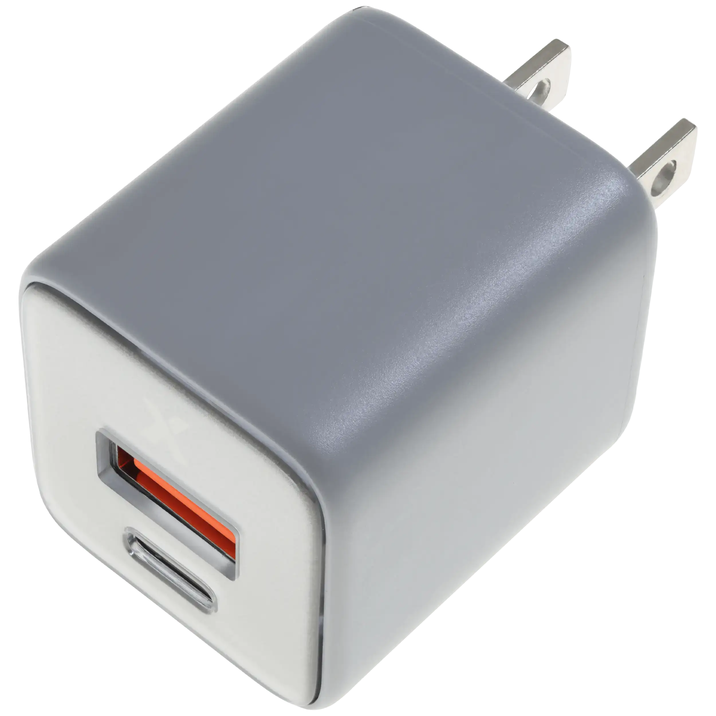 AmpSentrix Pro 30W 2-in-1 USB-C / USB-A GaN Wall Adapter (Natural Titanium)