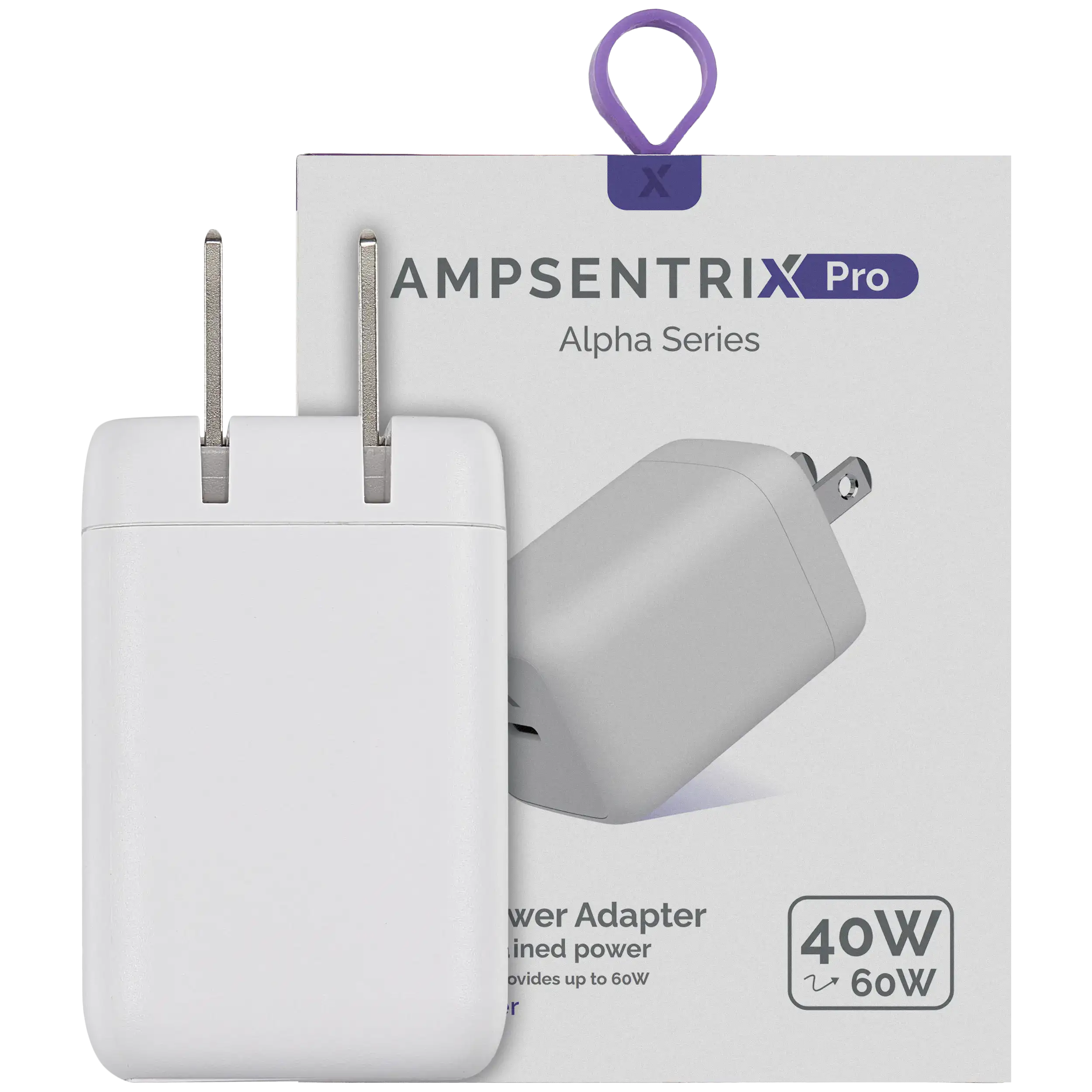 AmpSentrix 40W USB-C Wall Adapter (110V / US Plug)
