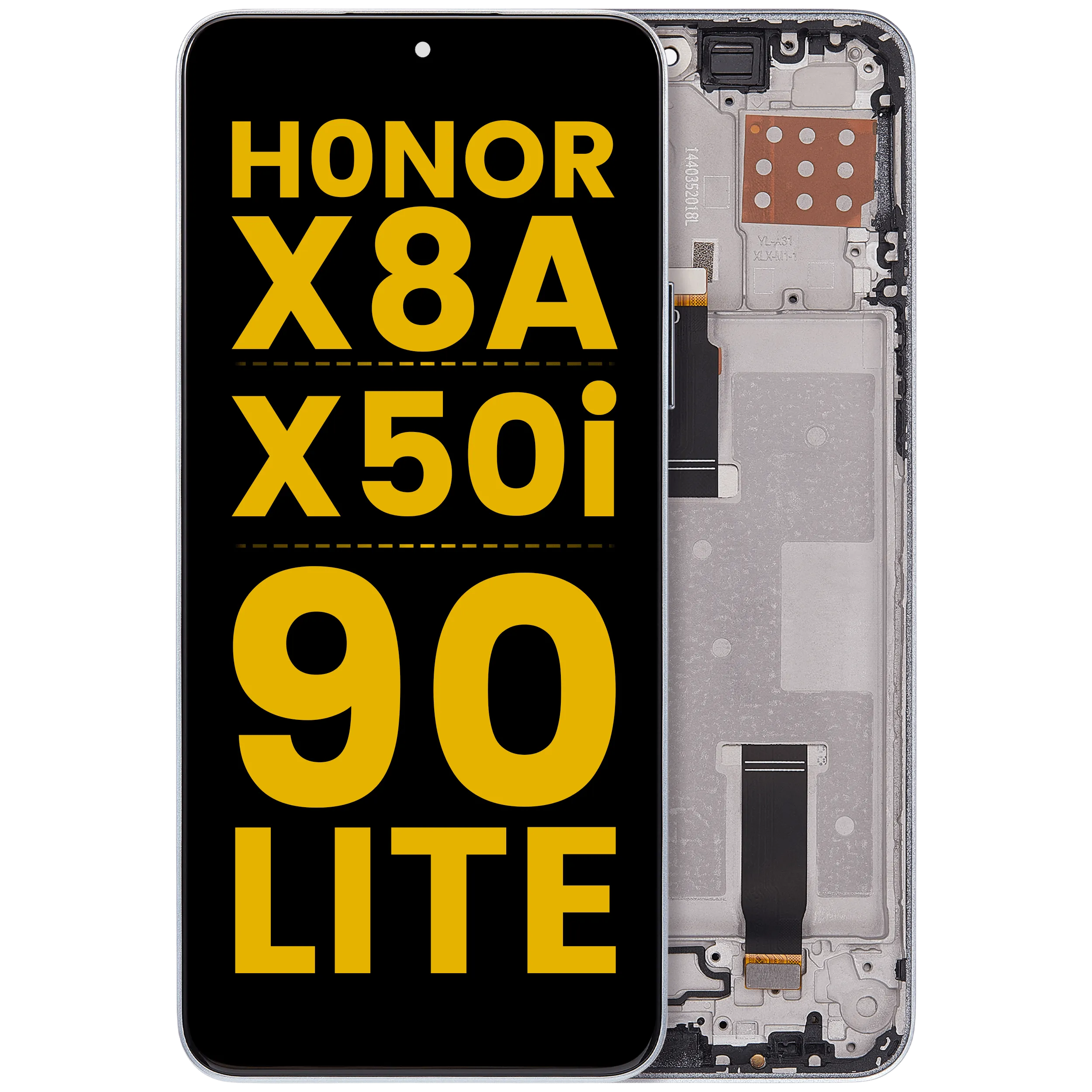 LCD-Display mit Rahmen für Honor X8A / X50i / 90 Lite (Refurbished) (Titanium Silber)