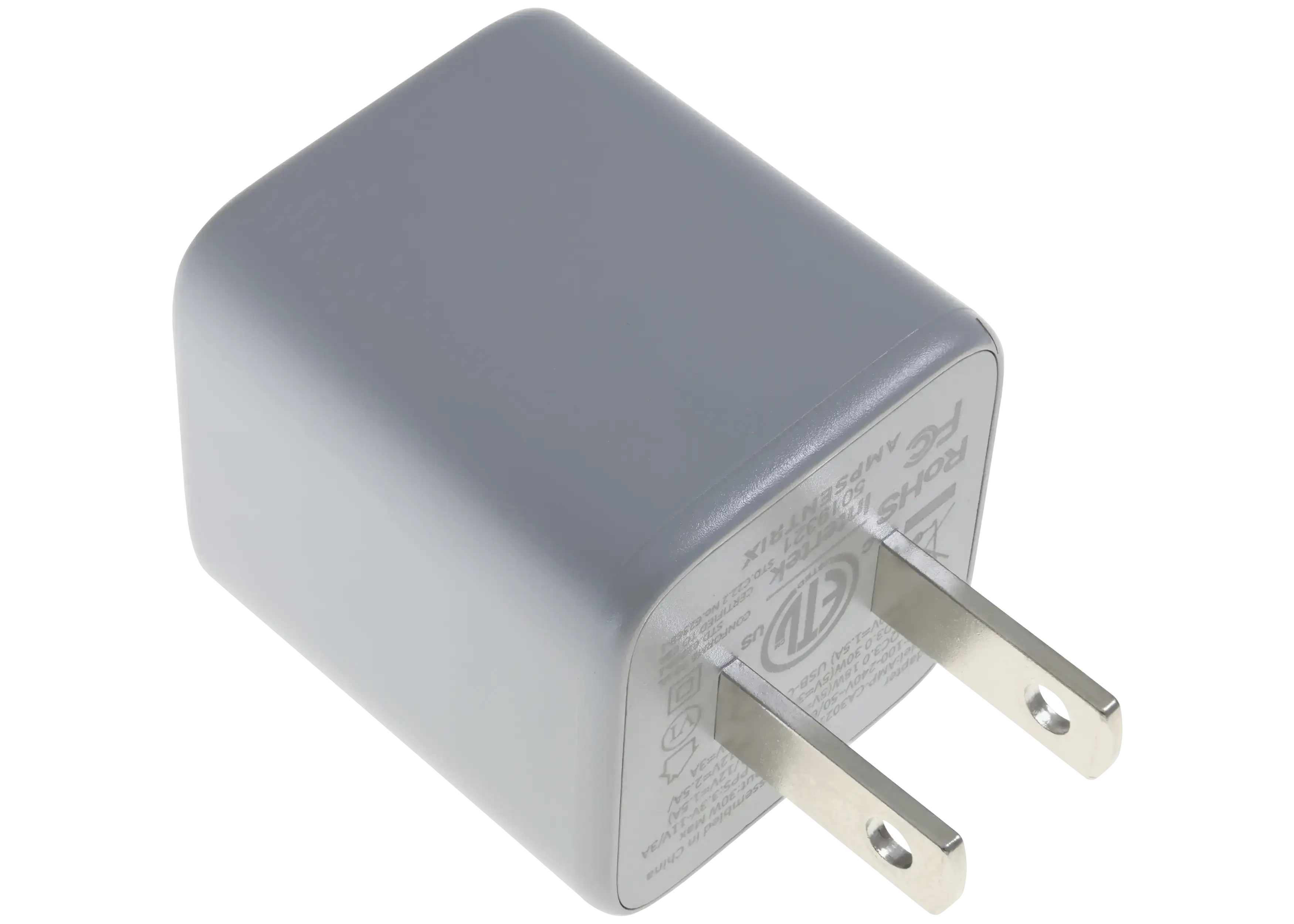 AmpSentrix Pro 30W 2-in-1 USB-C / USB-A GaN Wall Adapter (Natural Titanium)
