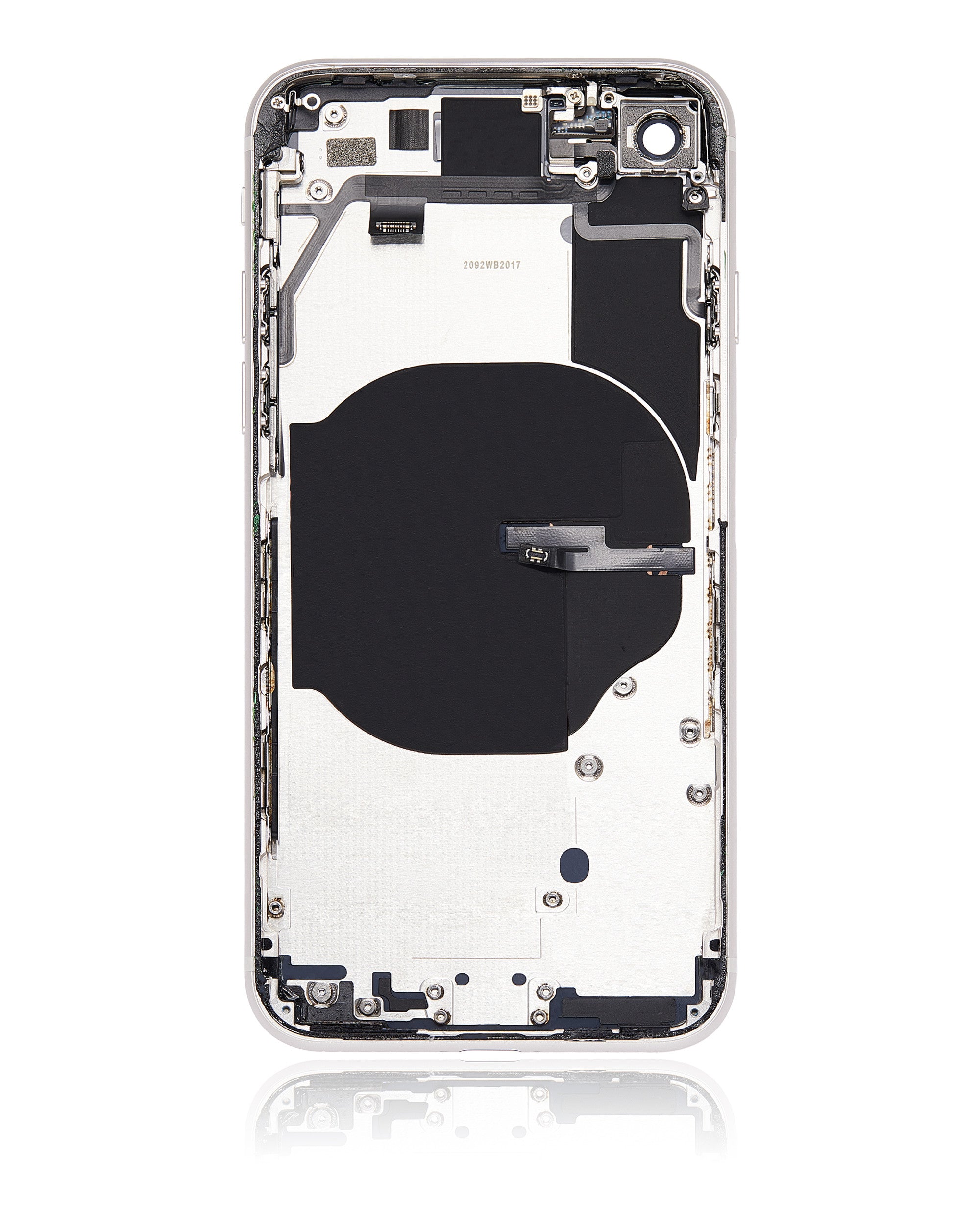 Backcover/Rahmen mit Small Components Pre-Installed für iPhone SE (2022) (gebrauchter OEM-Ausbau, Qualität C) (Starlight)