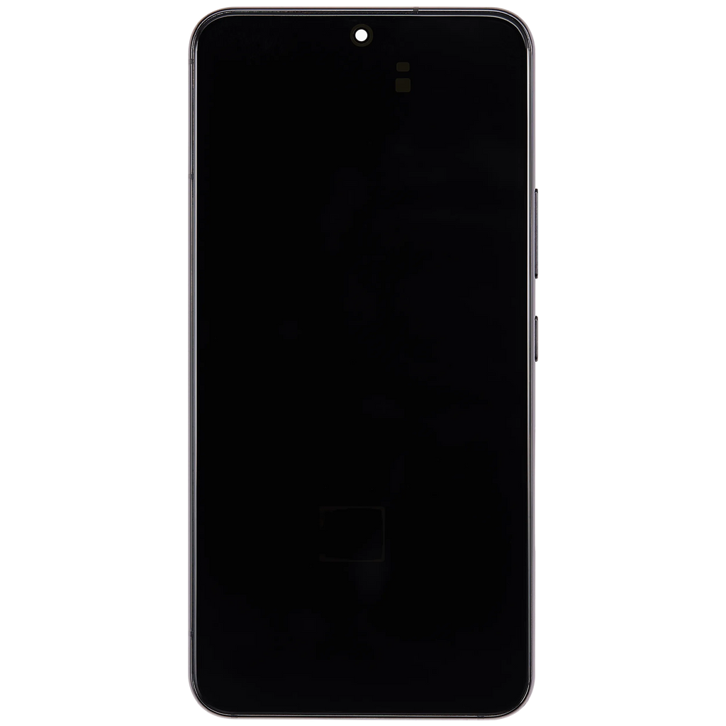 OLED-Display mit Rahmen für Samsung Galaxy S22 5G (US & International) (Aftermarket Plus) (Phantom Black)
