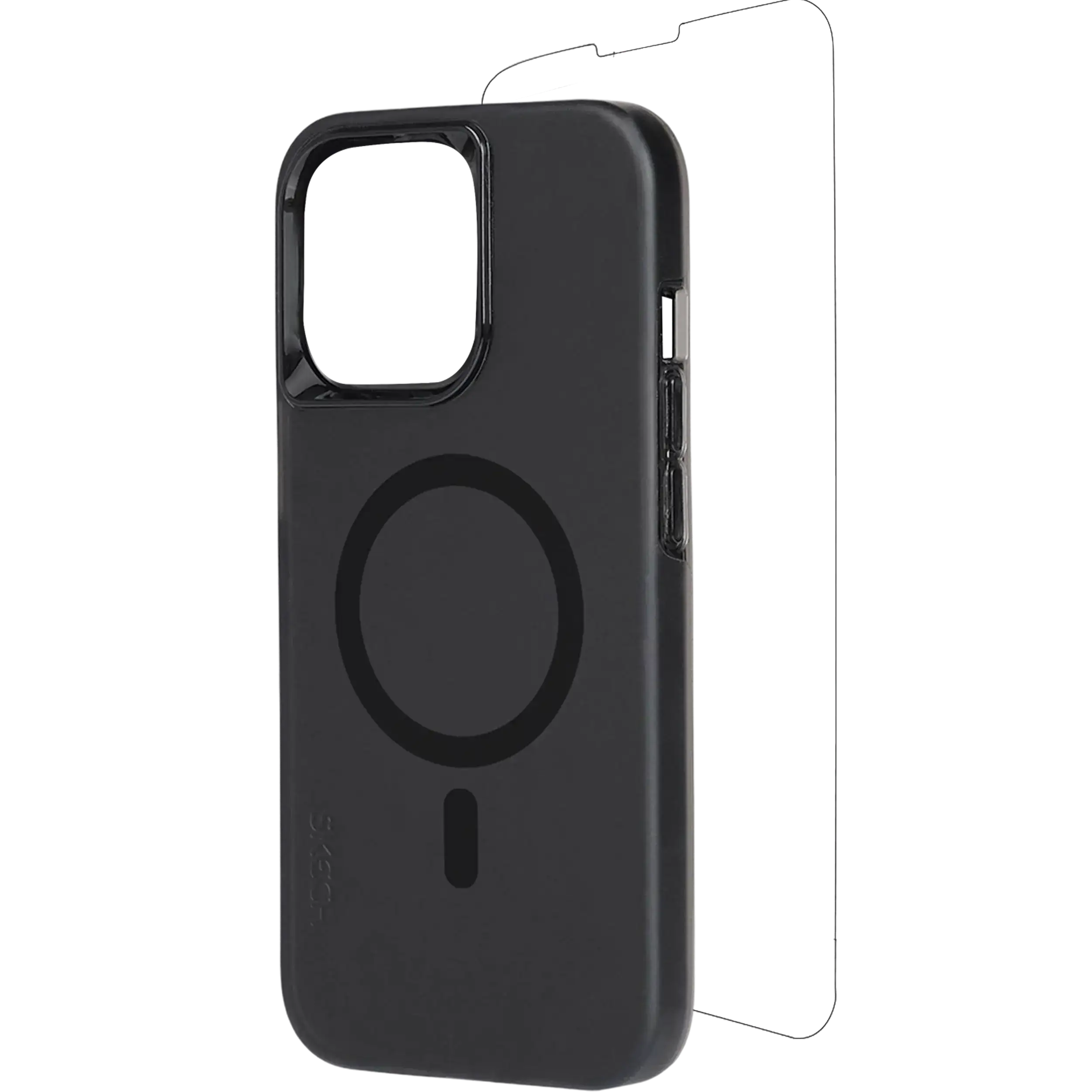 Black Case mit Display Protector And MagSafe für iPhone 15 Pro Max (Skech)