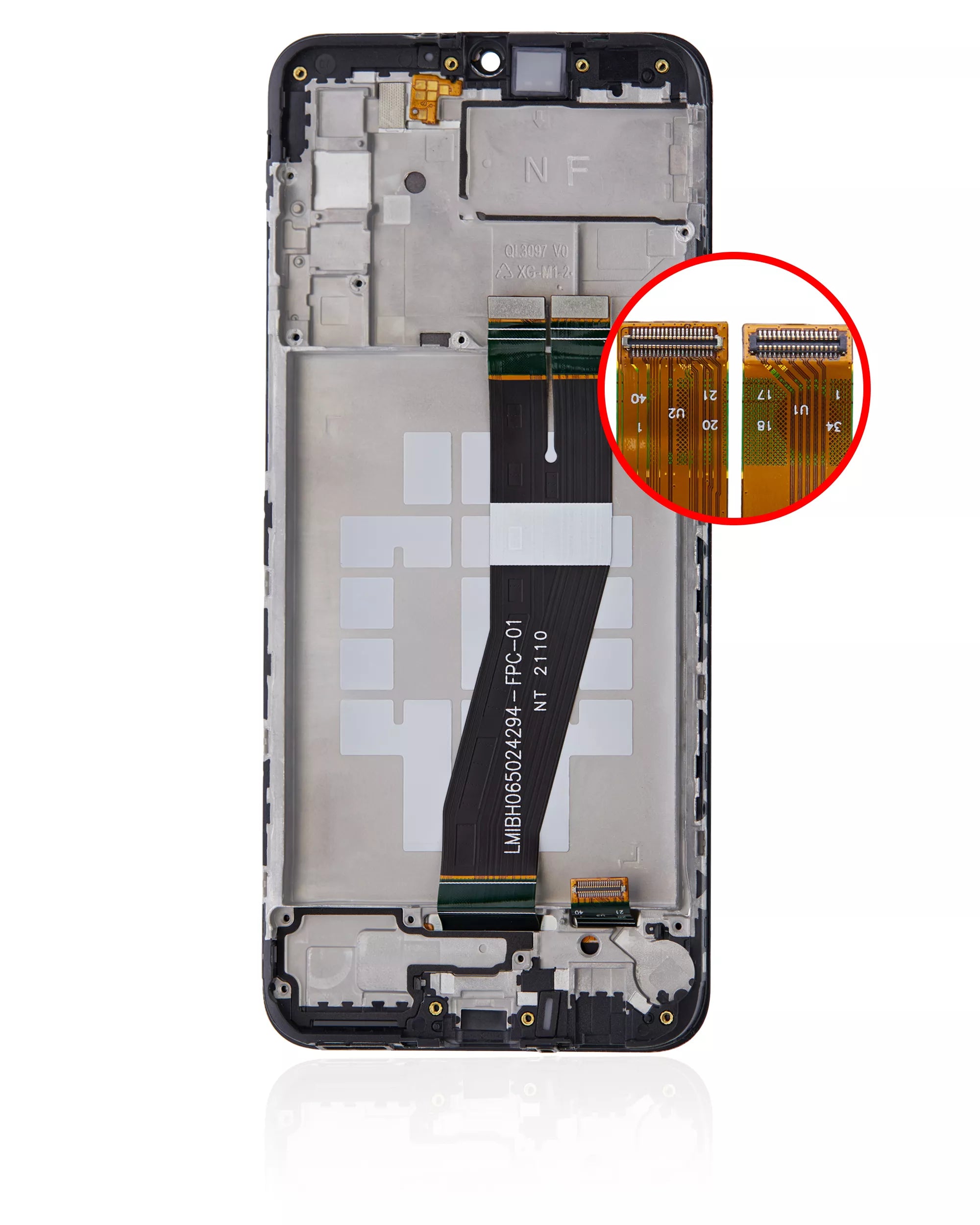 LCD-Display mit Rahmen für Samsung Galaxy A02S (A025U / 2020) (US-Version) (Service Pack) (Alle Farben)