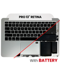 Top Case mit Akku and Keyboard (ANSI US) für MacBook Pro 13" A1425 (2012-2013) (gebrauchter OEM-Ausbau, Qualität B/C)