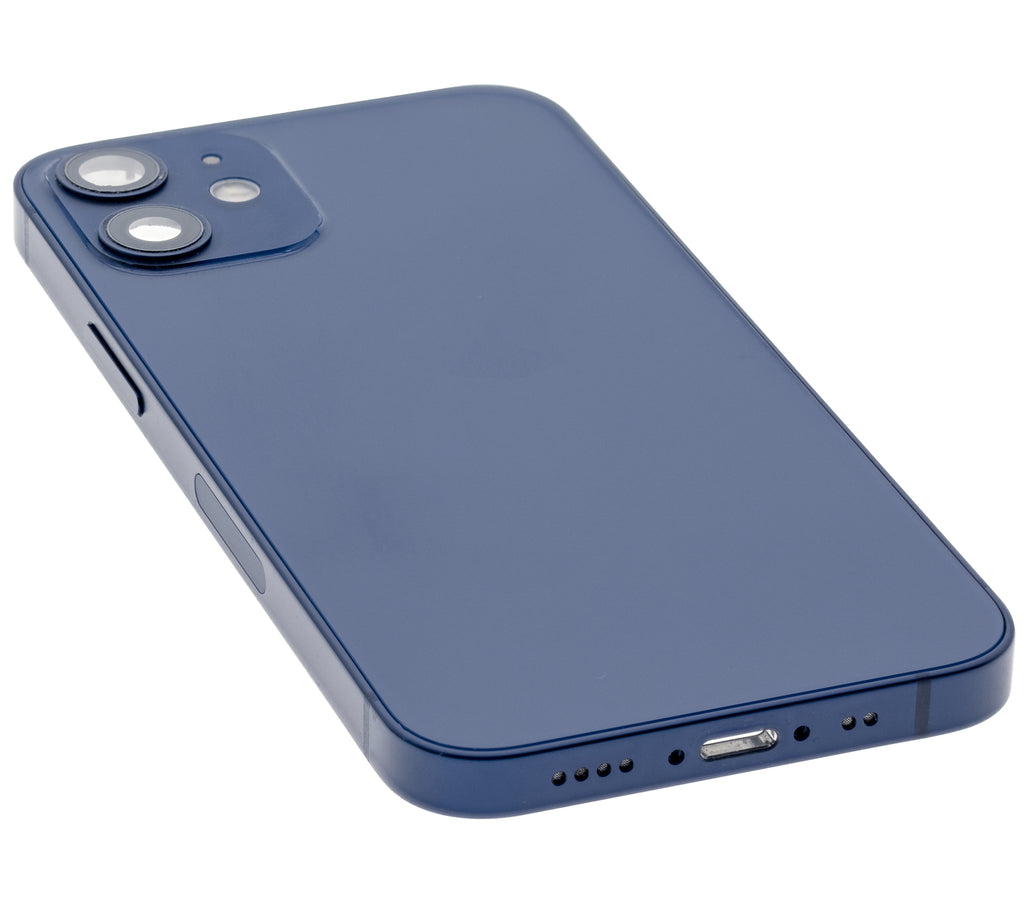 Backcover/Rahmen mit Small Parts für iPhone 12 Mini (EU / Global Version) (gebrauchter OEM-Ausbau, Qualität B) (Blau)