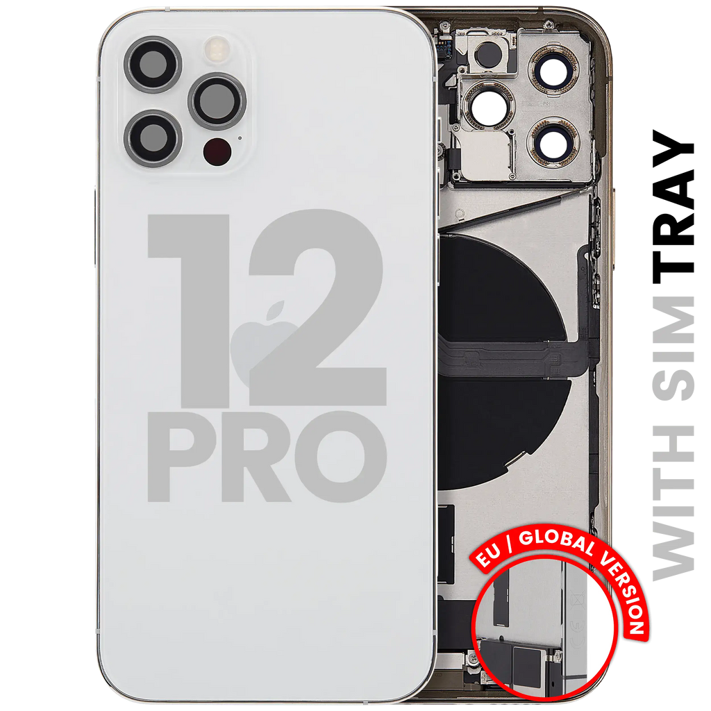 Original Apple-Ausbau A gebraucht – iPhone 12 Pro EU / Backcover/Rahmen Silber