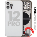 Backcover/Rahmen mit Ladebuchse Flex & Small Parts für iPhone 12 Pro (EU / Global Version) (gebrauchter OEM-Ausbau, Qualität A) (Silber)