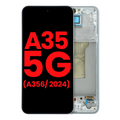 OLED-Display mit Rahmen für Samsung Galaxy A35 5G (A356 / 2024) (Aftermarket Plus) (Iceblue)