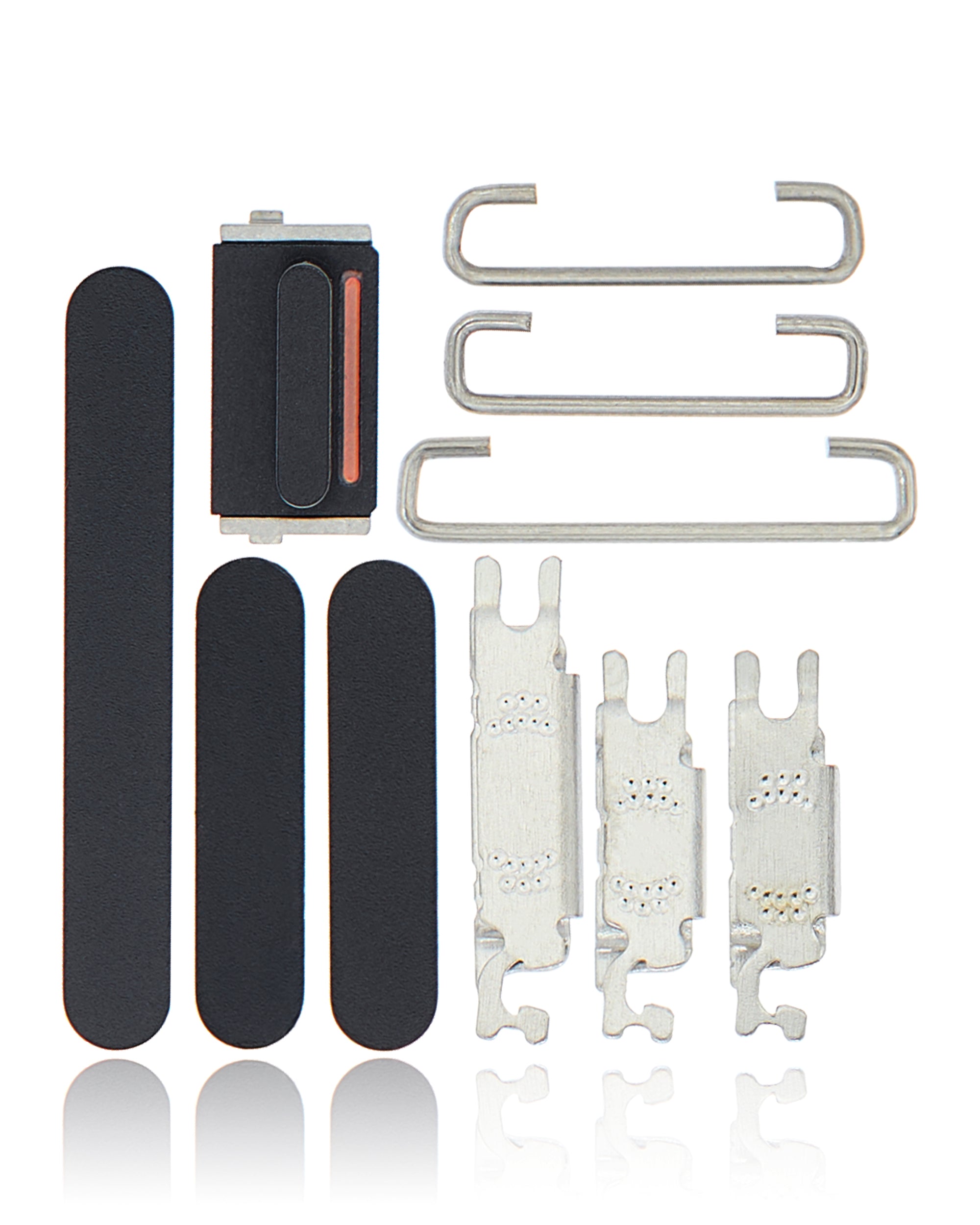 Festtasten-Set (Ein-/Aus, Lautstärke, Stummschalter) für iPhone 12 (Schwarz)