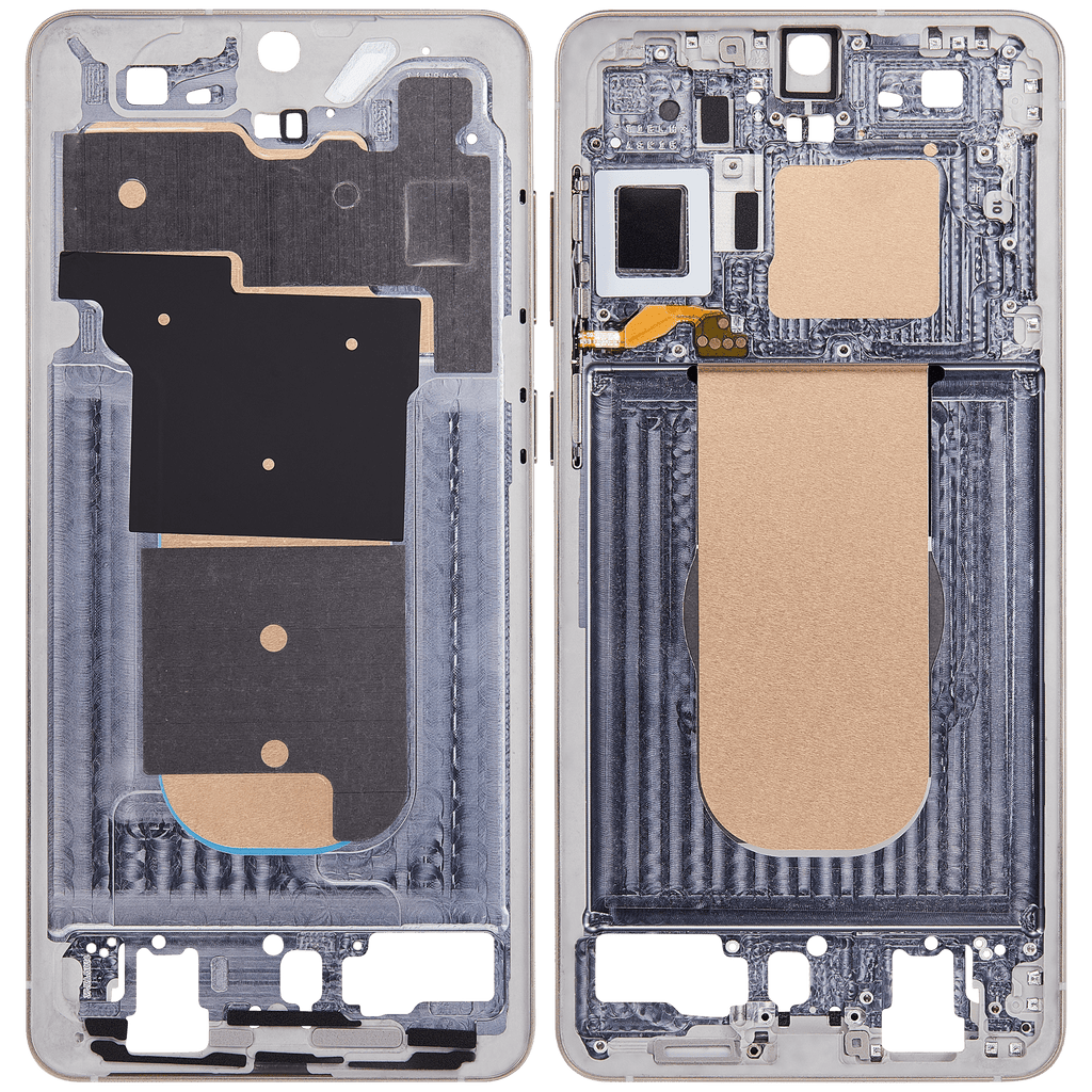 Midframe/Rahmen Compatible für Samsung Galaxy S25 Edge 5G (US & Internationale Version) (Titanium Icyblue / Titanium Silver)