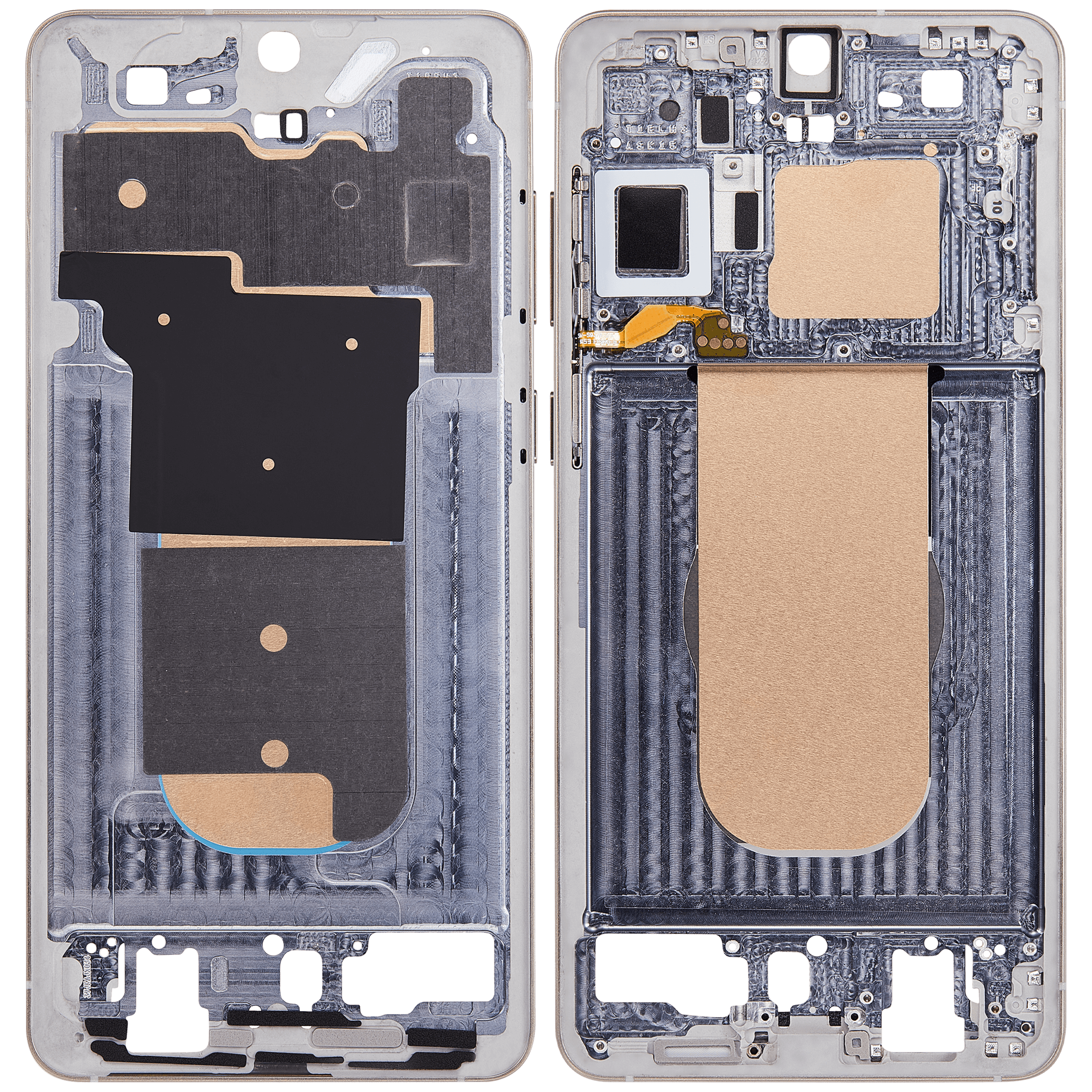 Midframe/Rahmen Compatible für Samsung Galaxy S25 Edge 5G (US & Internationale Version) (Titanium Icyblue / Titanium Silver)