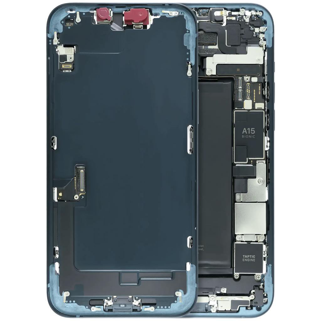Midframe/Rahmen mit Logic Board / Akku (128 GB) für iPhone 14 Plus (Service Pack) (Midnight)