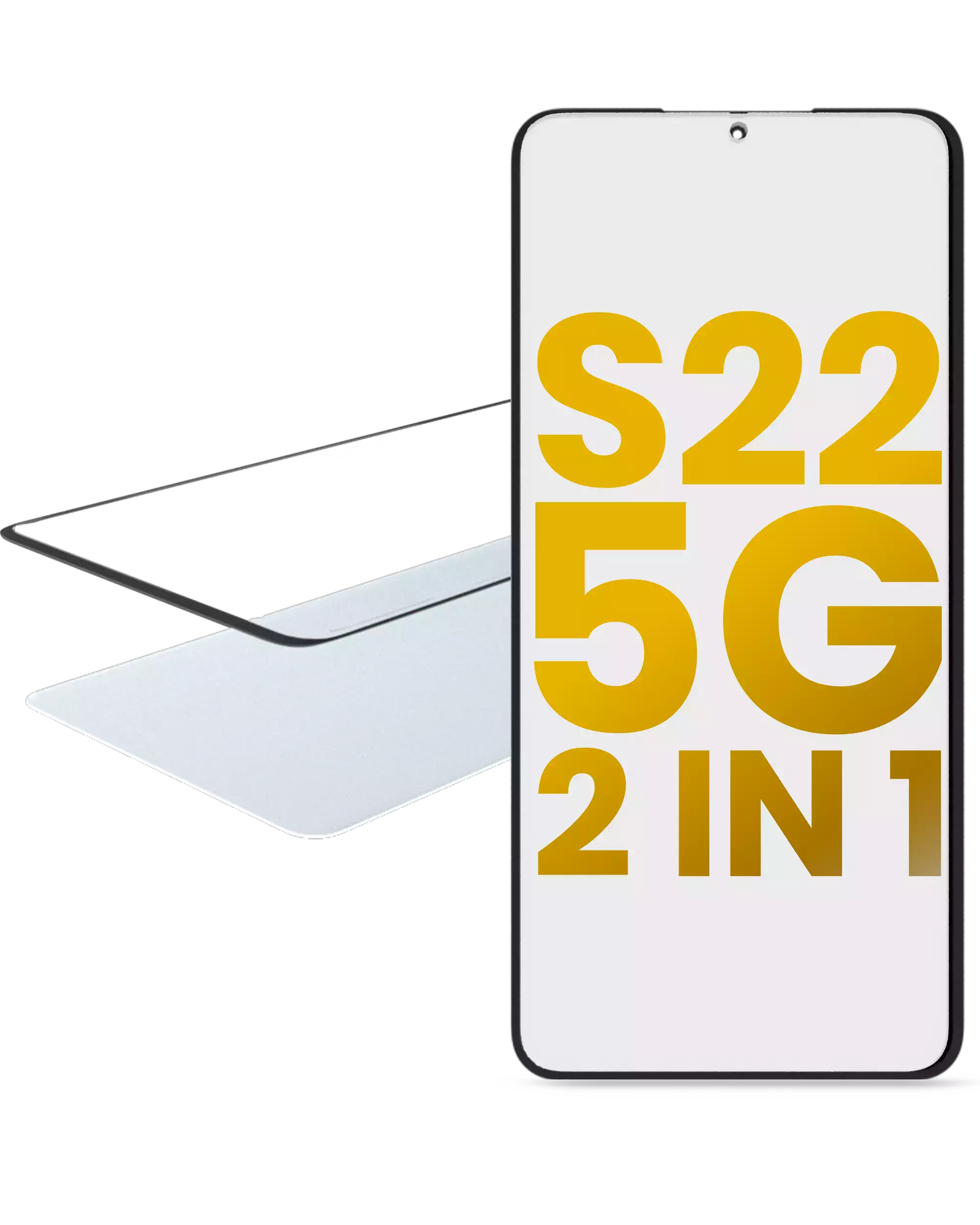 2 in 1 Frontglas mit OCA vorinstalliert für Samsung Galaxy S22 5G
