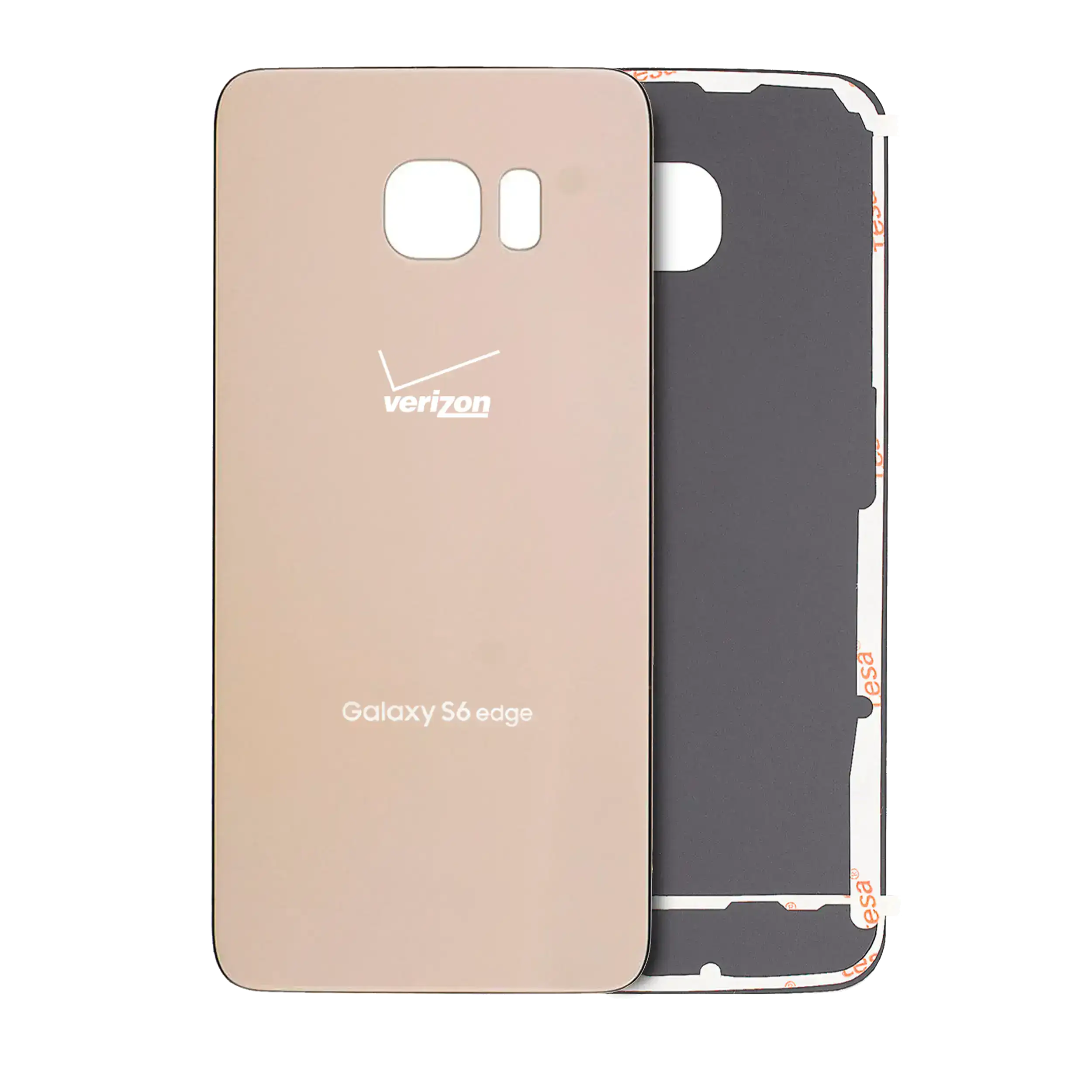 Backcover-Glas für Samsung Galaxy S6 Edge (Verizon 4G) (Service Pack) (Gold)