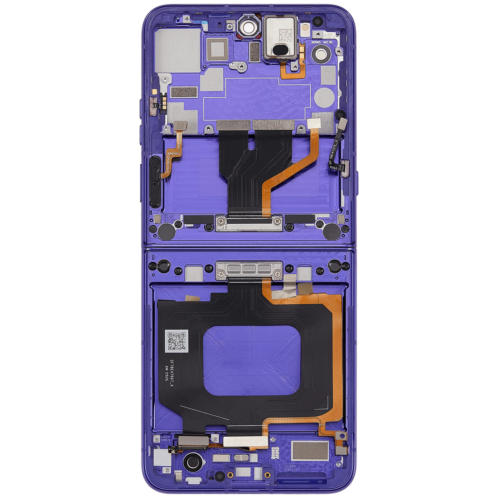 OLED-Display mit Rahmen für Motorola Razr Ultra 2026 / Razr 70 Ultra (XT2655 / 2026) (Refurbished) (Orient Blue)