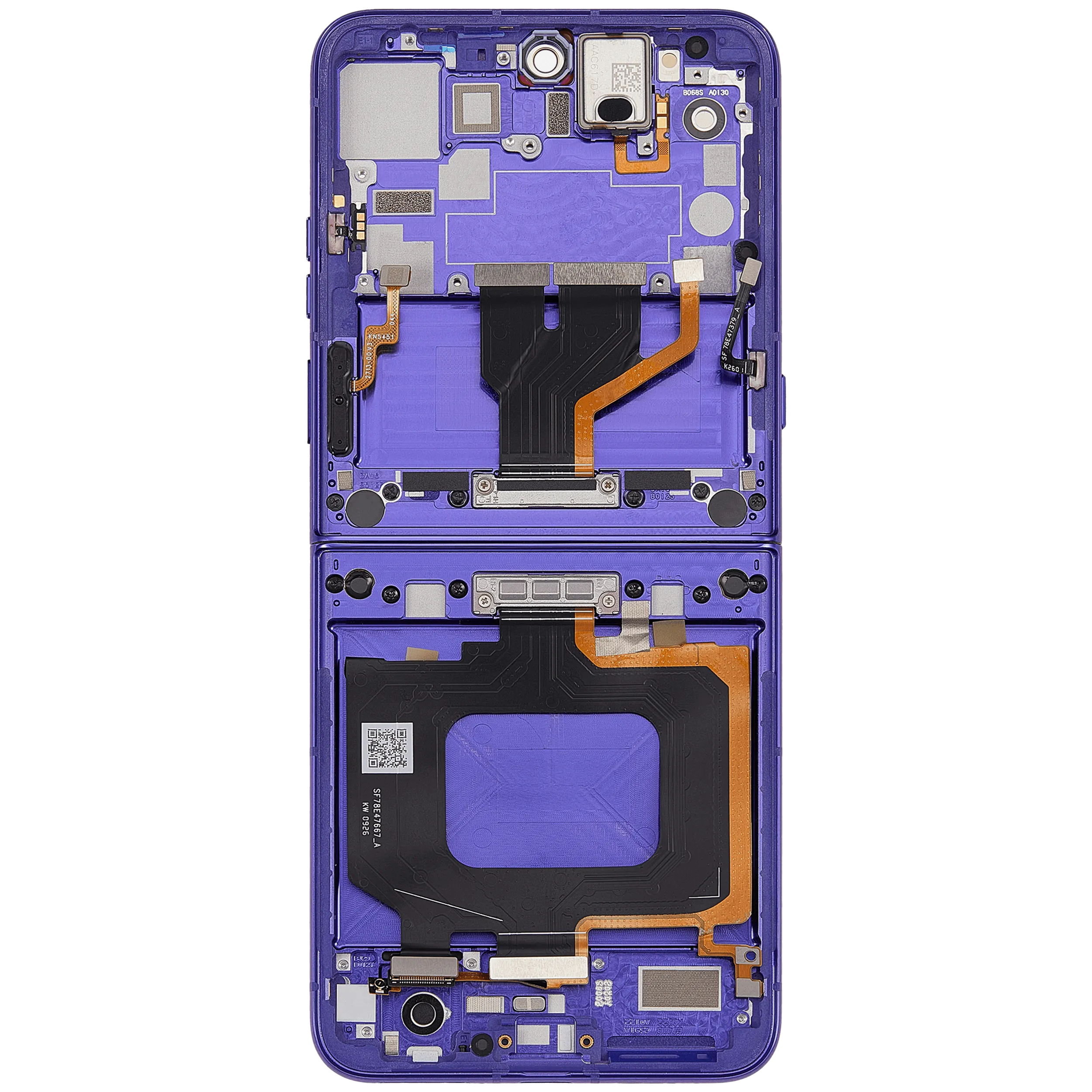 OLED-Display mit Rahmen für Motorola Razr Ultra 2026 / Razr 70 Ultra (XT2655 / 2026) (Refurbished) (Orient Blue)