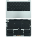 Top Case mit Akku and Keyboard (ANSI US) für MacBook Pro 14" A2442 (2021) / A2779 (2023) (gebrauchter OEM-Ausbau, Qualität A) (Silber)