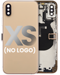 Backcover/Rahmen ohne Logo m. Kleinteilen iPhone XS Gold Aftermarket Plus