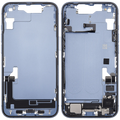 Midframe/Rahmen mit Ladebuchse Flex & Small Parts für iPhone 14 (EU / Global Version) (gebrauchter OEM-Ausbau, Qualität B) (Blau)