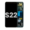 OLED-Display mit Rahmen für Samsung Galaxy S22 5G (gebrauchter OEM-Ausbau, Qualität B/C) (Phantom Green)