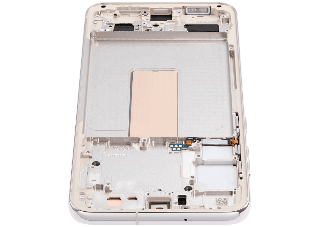 OLED-Display mit Rahmen für Samsung Galaxy S23 Plus (US & International) (Aftermarket Plus) (120Hz) (Cream)