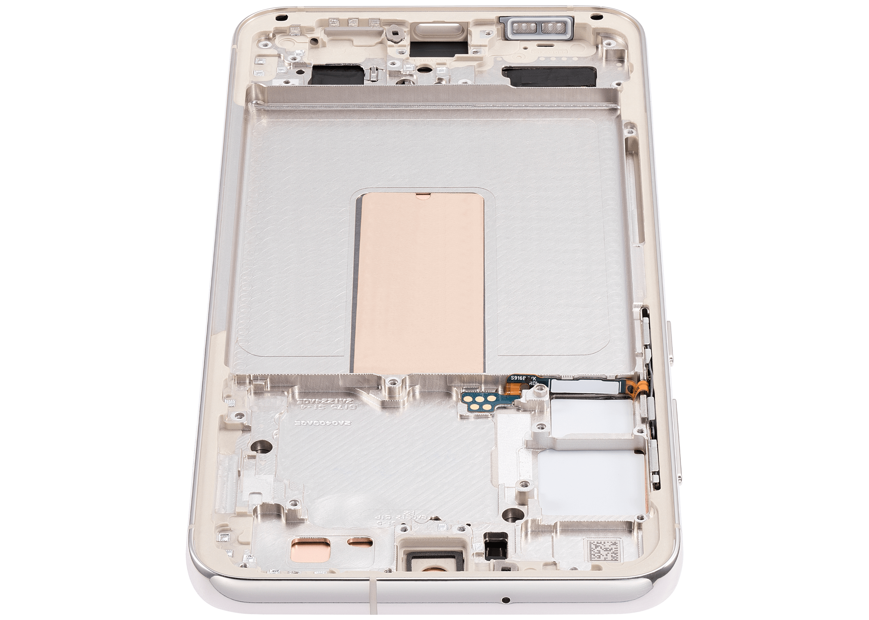 OLED-Display mit Rahmen für Samsung Galaxy S23 Plus (US & International) (Aftermarket Plus) (120Hz) (Cream)