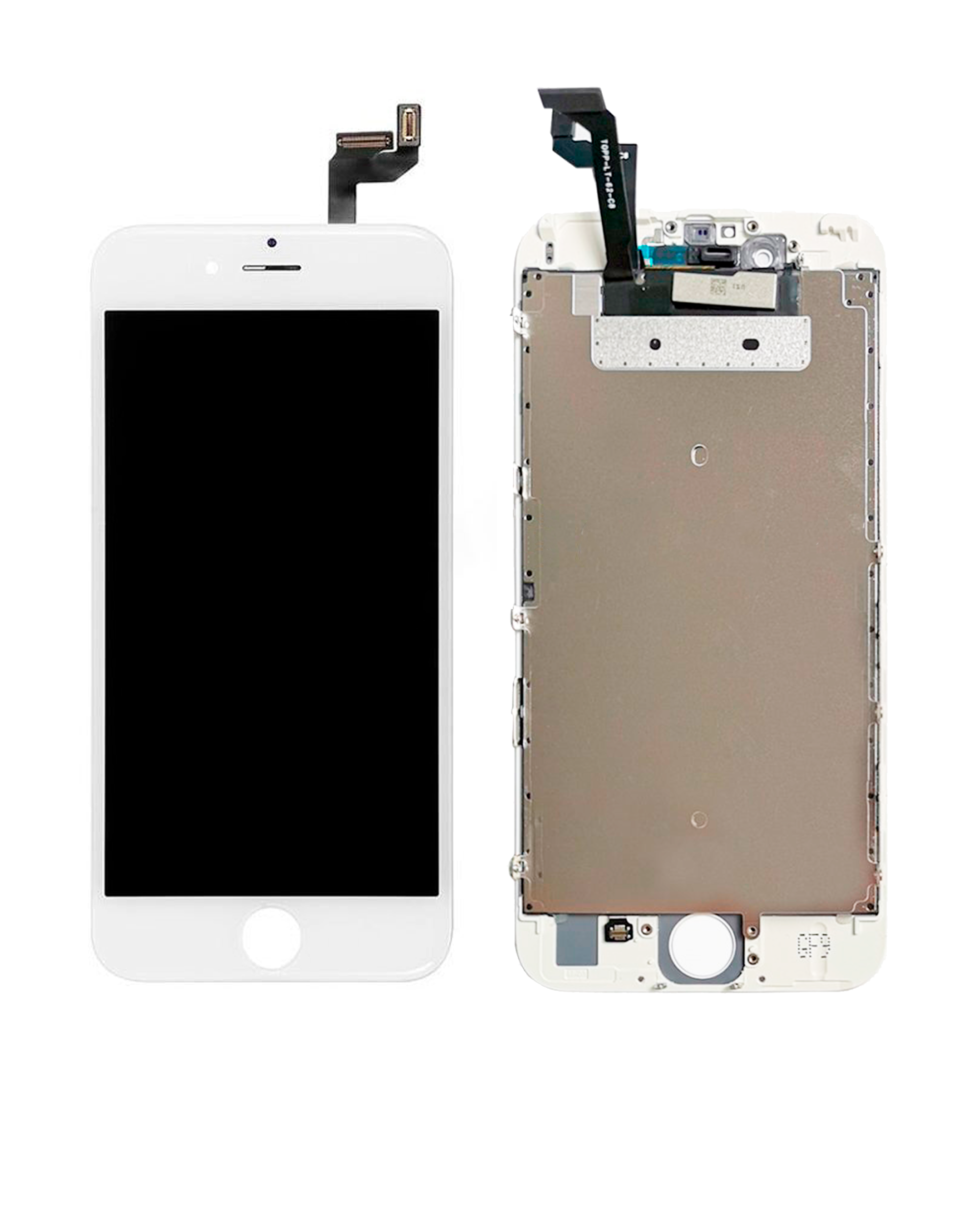 LCD-Display mit Stahlplatte für iPhone 6S (Aftermarket Pro: XO7 Incell) (Weiß)