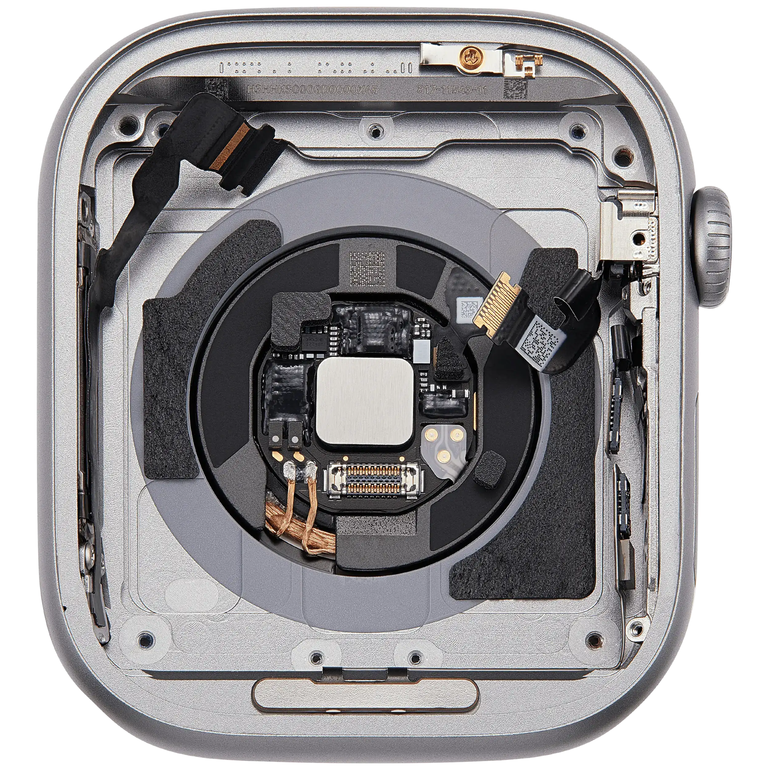 Backcover/Rahmen für Watch Series 11 (46MM) (gebrauchter OEM-Ausbau, Qualität A) (GPS Version) (Aluminum / Space Gray)