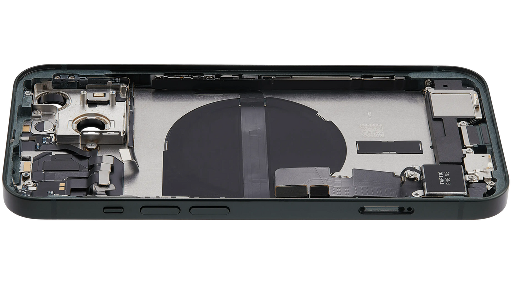 Backcover/Rahmen mit Ladebuchse Flex & Small Parts für iPhone 13 (EU / Global Version) (gebrauchter OEM-Ausbau, Qualität C) (Grün)