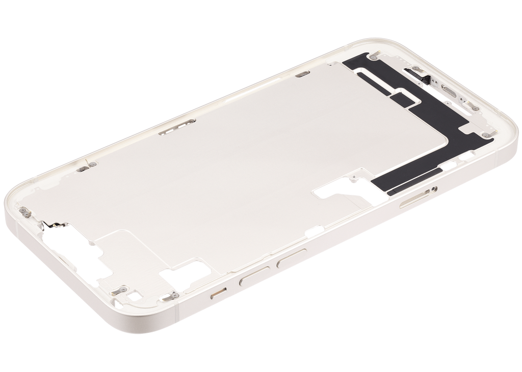Midframe/Rahmen mit Small Parts für iPhone 14 Plus (EU / Global Version) (gebrauchter OEM-Ausbau, Qualität A) (Starlight)