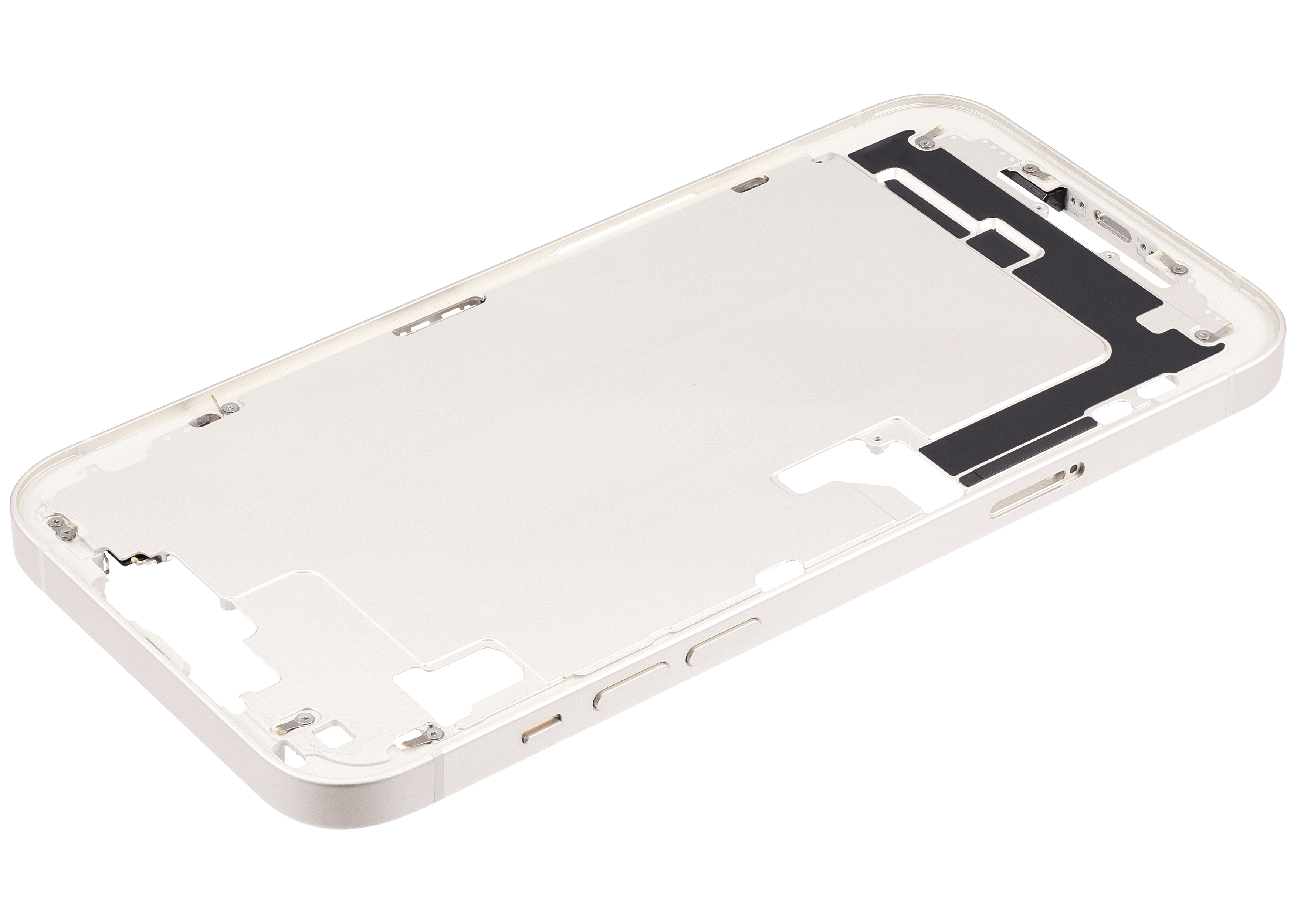 Midframe/Rahmen mit Small Parts für iPhone 14 Plus (EU / Global Version) (gebrauchter OEM-Ausbau, Qualität A) (Starlight)