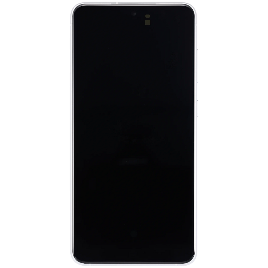 OLED-Display mit Rahmen für Samsung Galaxy S21 FE 5G (US & Internationale Version) (Aftermarket Plus) (120Hz) (Weiß)