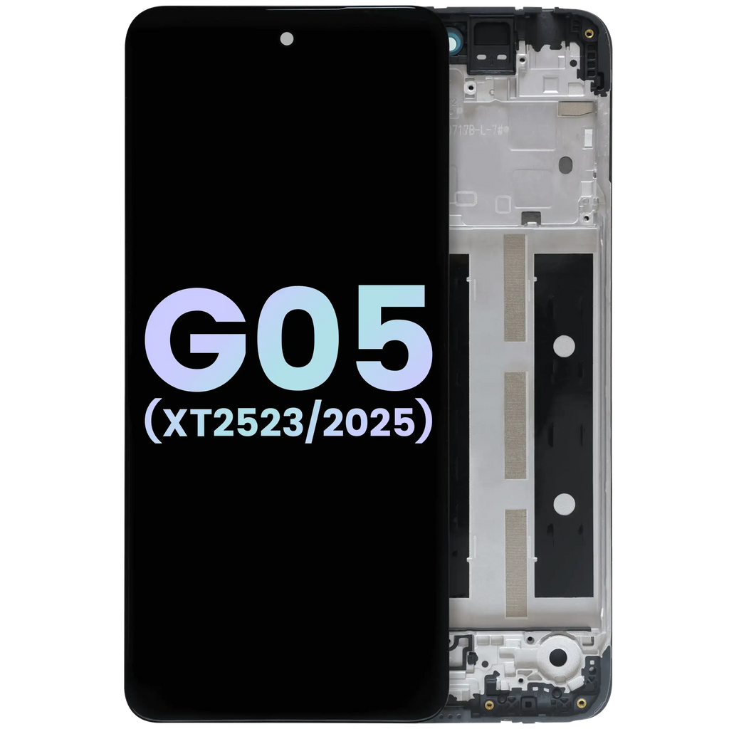 LCD-Display mit Rahmen für Motorola Moto G05 (XT2523 /2025) (Original OEM) (Alle Farben)