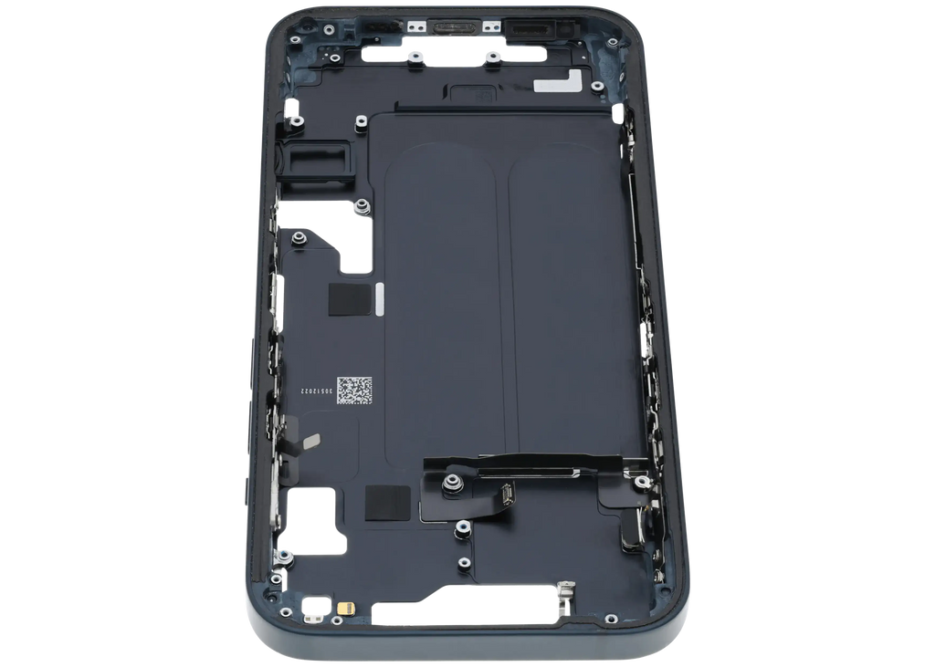 Midframe/Rahmen mit Small Parts für iPhone 14 (EU / Global Version) (gebrauchter OEM-Ausbau, Qualität C) (Midnight)