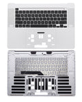 Top Case mit Keyboard (ANSI US) für MacBook Pro 16" A2141 (2019) (gebrauchter OEM-Ausbau, Qualität A) (Silber)