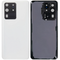 Backcover Glass mit Camera Lens für Samsung Galaxy S20 Ultra 5G (ohne Logo) (Aftermarket Plus) (Cloud White)