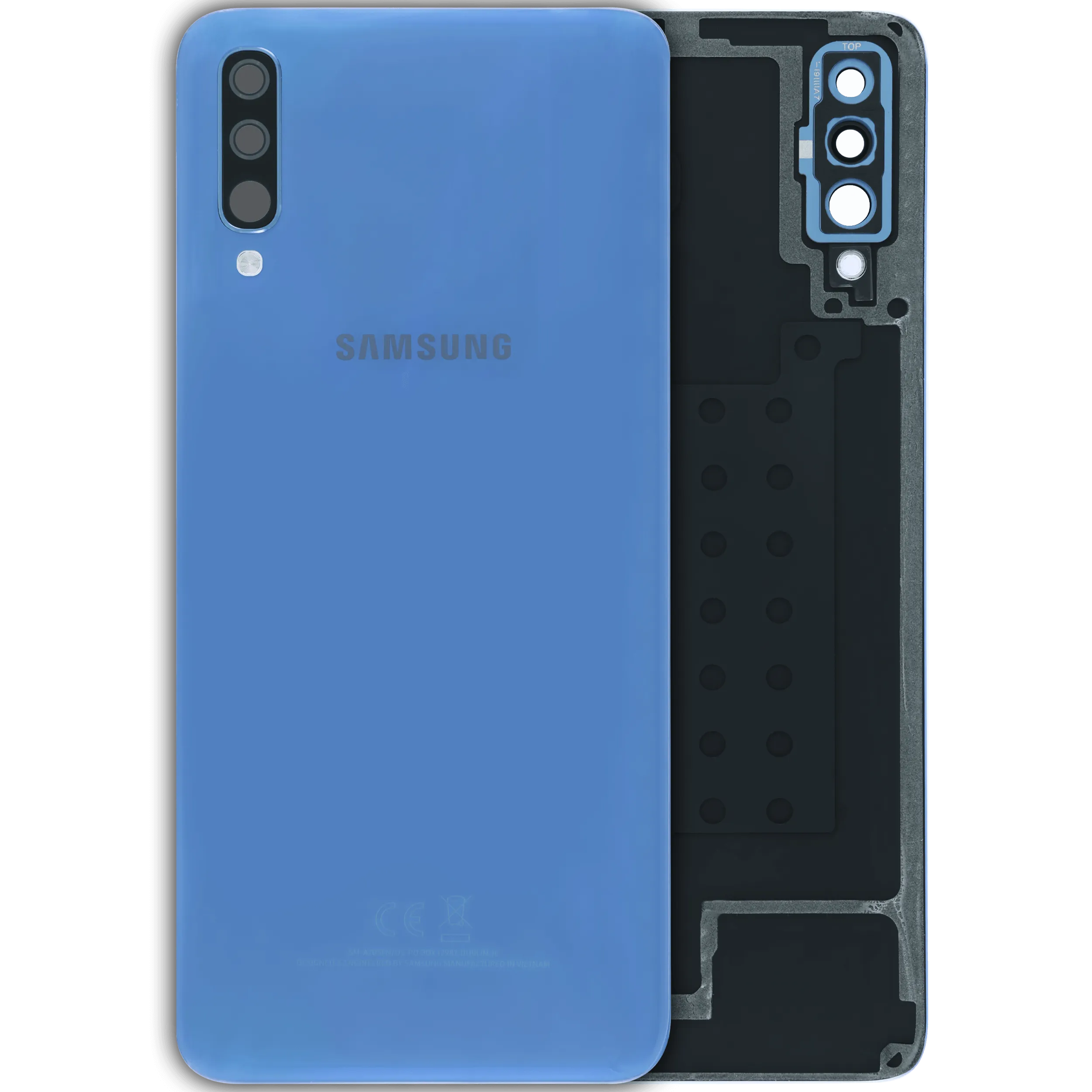 Backcover mit Camera Lens Compatible für Samsung Galaxy A70 (A705) (Service Pack) (Blau)