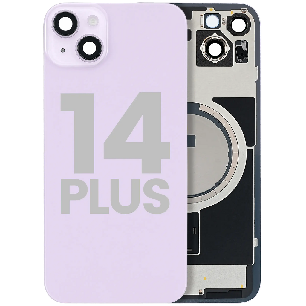 Back Cover with MagSafe Magnet for iPhone 14 Plus (Used OEM Removal, Quality A) (Purple)