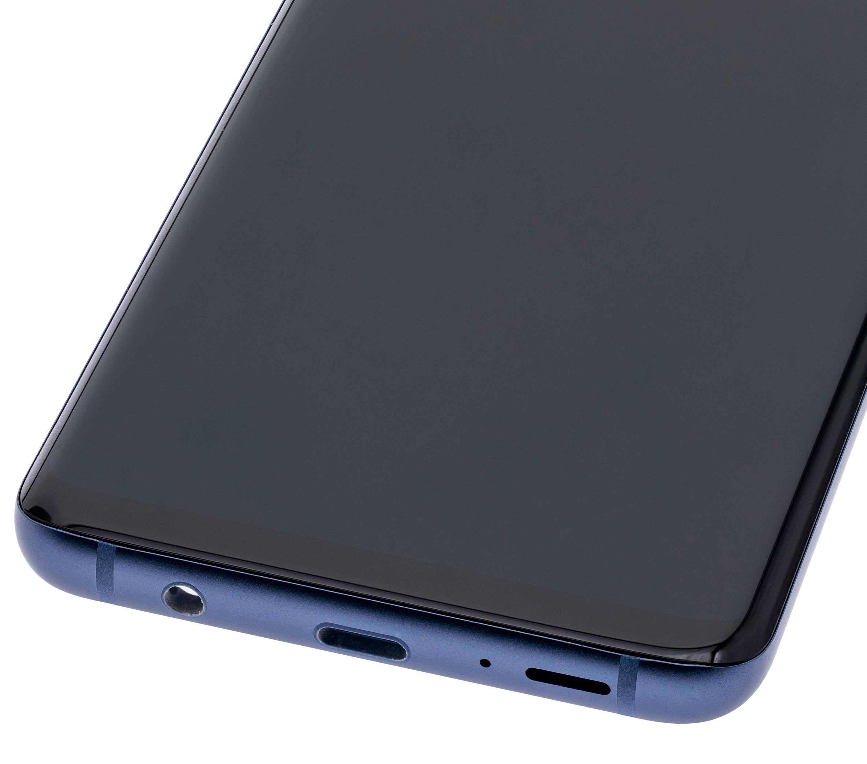 OLED-Display mit Rahmen für Samsung Galaxy S9 Plus (gebrauchter OEM-Ausbau, Qualität B/C) (Coral Blau)
