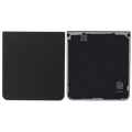 Bottom Backcover Glass für Samsung Galaxy Z Flip 7 5G (F766) (ohne Logo) (Aftermarket Plus) (Jet Black)
