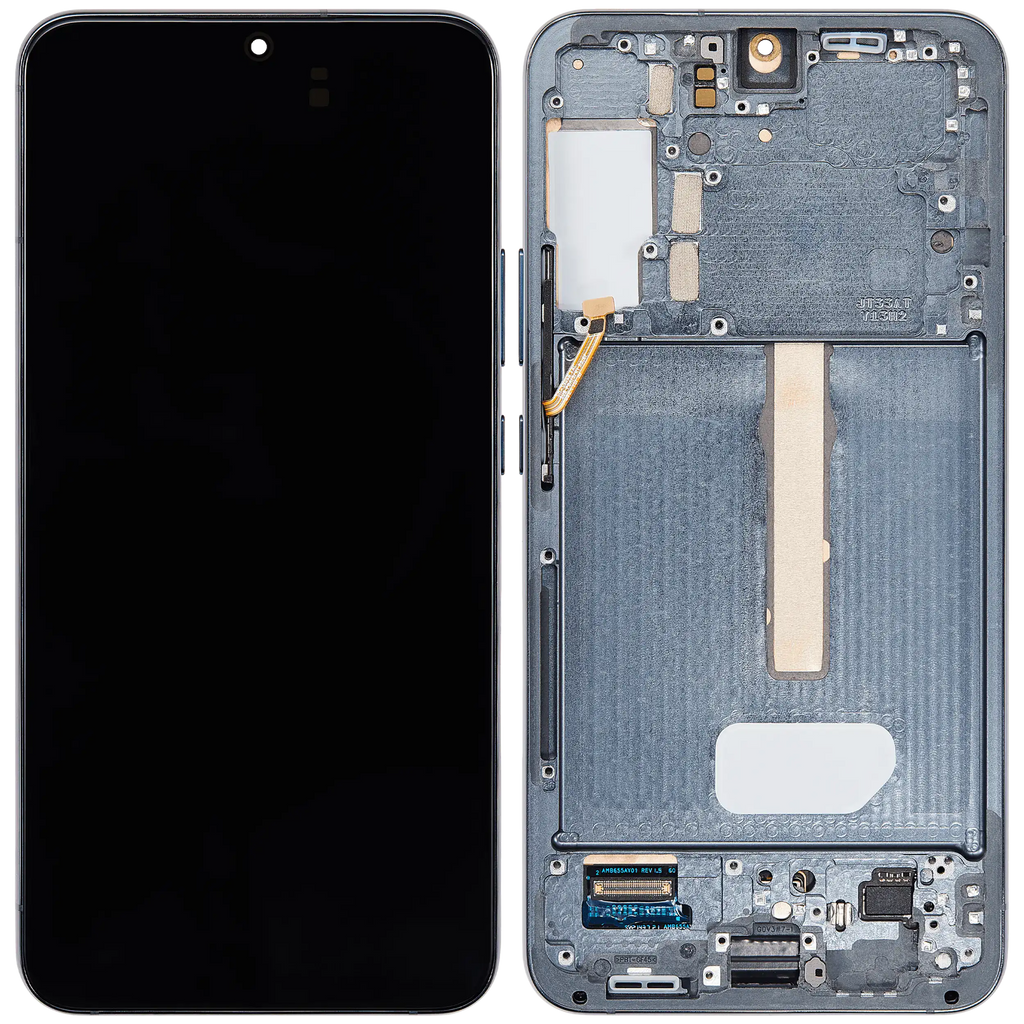 OLED-Display mit Rahmen für Samsung Galaxy S22 Plus 5G (gebrauchter OEM-Ausbau, Qualität A) (Phantom Green)