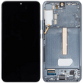 OLED-Display mit Rahmen für Samsung Galaxy S22 Plus 5G (gebrauchter OEM-Ausbau, Qualität A) (Phantom Green)